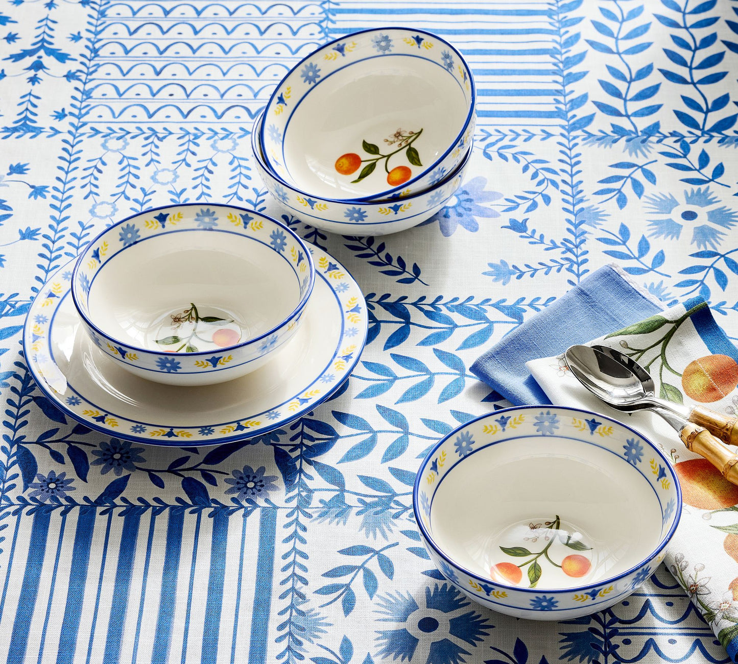 Mark D. Sikes Valencia Vine Soup Bowls - Set of 4